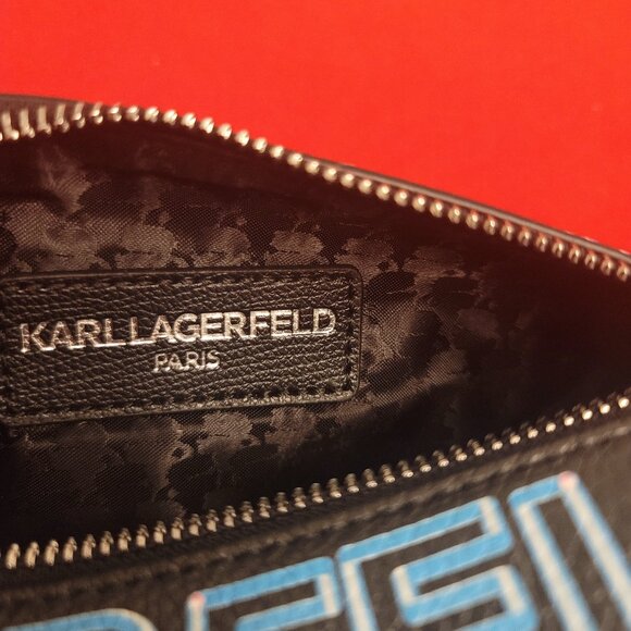 SALE! Karl Lagerfeld Paris Multicolor Logo Crossbody Bag with Earbud Case/ NWOT - Picture 8 of 13